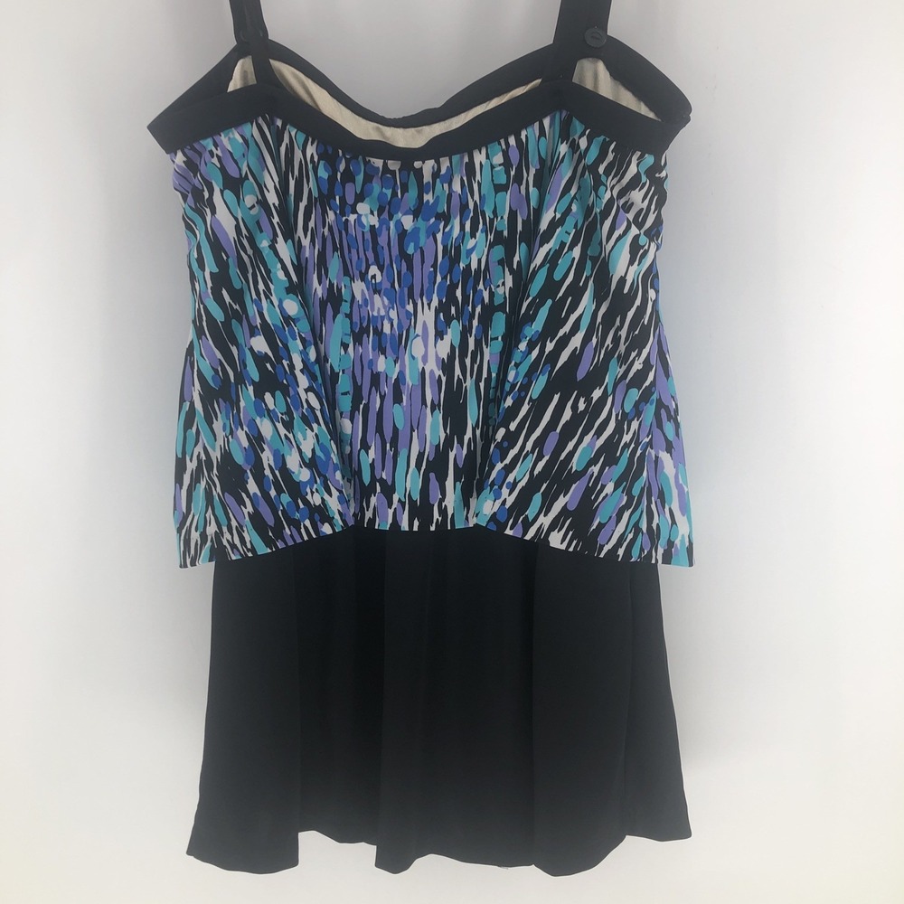 Azul Maxine of Hollywood Swimsuit Swim Dress Womens 16 One Piece Tank Slimming - Picture 5 of 12